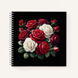 Red Gothic Roses Notizbuch