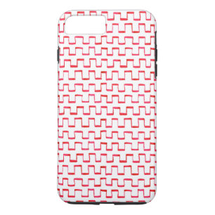 Red Gouache Crenelelated Pattern Case-Mate iPhone Hülle