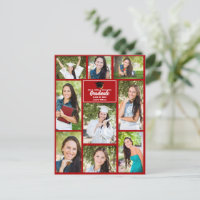 Red Graduate Foto Collage Modern 2025 Abschluss