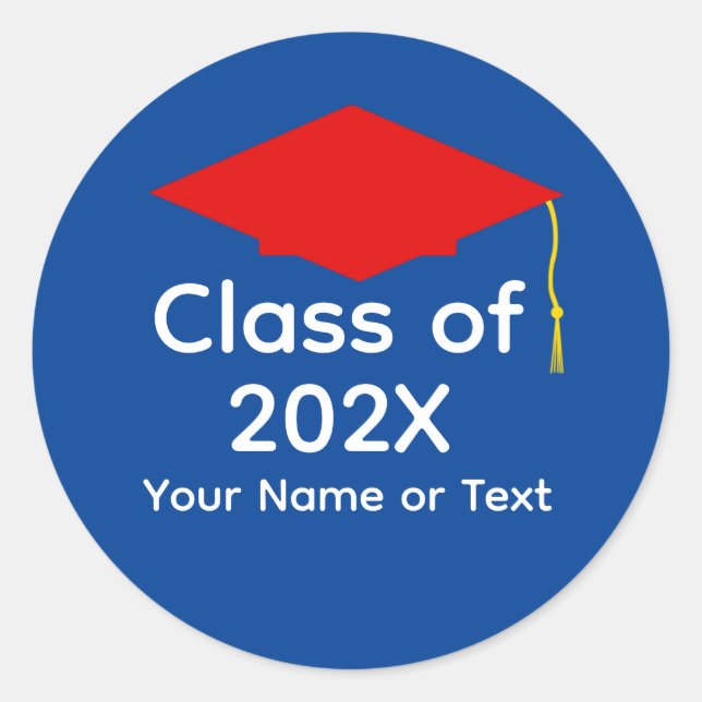 Red Graduation Cap #1-5 Stickers (Vorderseite)