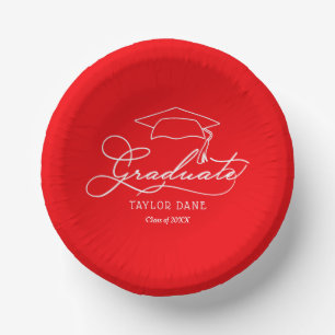 Red Graduation Party Pappteller