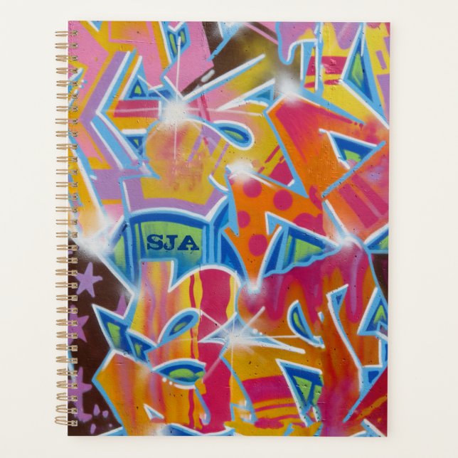 Red Graffiti Weekly/Monthly Planner Planer (Vorderseite)