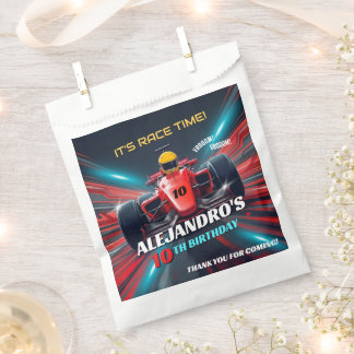 Red Grand Prix Racing Car Birthday Geschenktütchen
