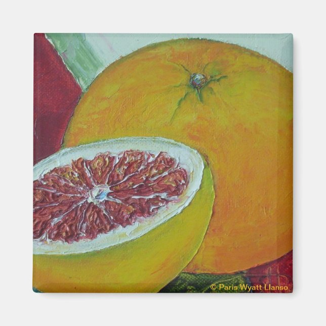 Red Grapefruit Kühlschrankmagnet Magnet (Vorne)