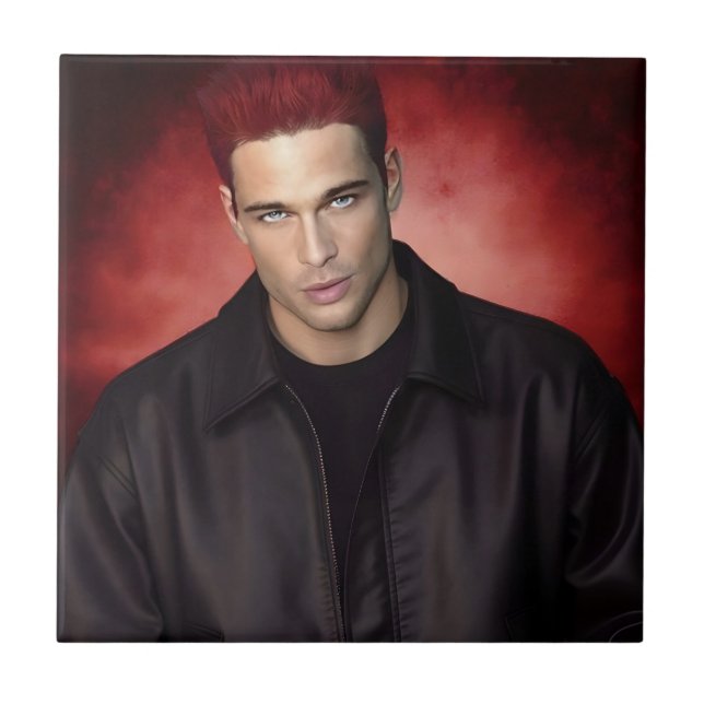 Red Gravity ceramic tile Fliese (Vorderseite)