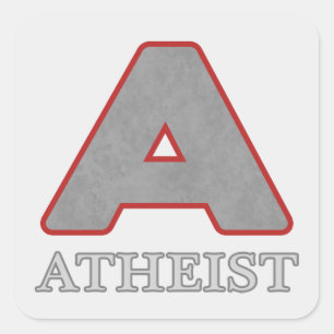 Red & Gray Atheist "A" Stickers