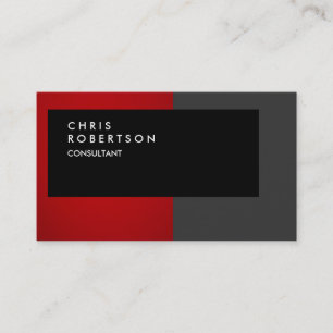 Red Gray Black Creative Business Card Visitenkarte