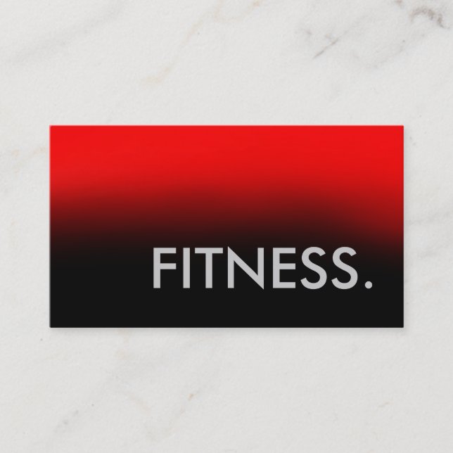 Red Gray Black Trainer Fitness Business Card Visitenkarte
