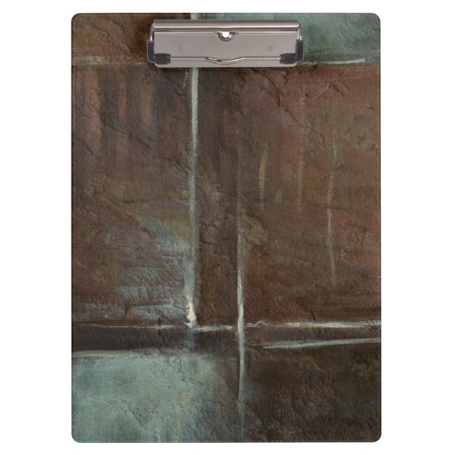 Red & Gray Brick Wall Klemmbrett (Vorderseite)