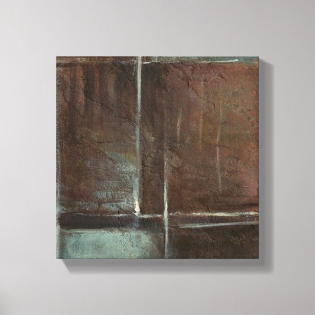 Red & Gray Brick Wall Leinwanddruck (Vorderseite)