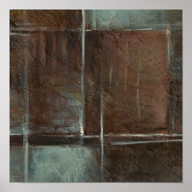 Red & Gray Brick Wall Poster (Vorne)