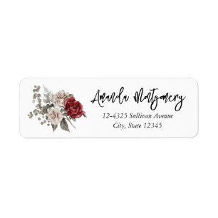 Red Gray & Cream Boho Blume Bouquet