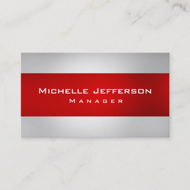 Red Gray Creative Manager Business Card Visitenkarte (Vorderseite)