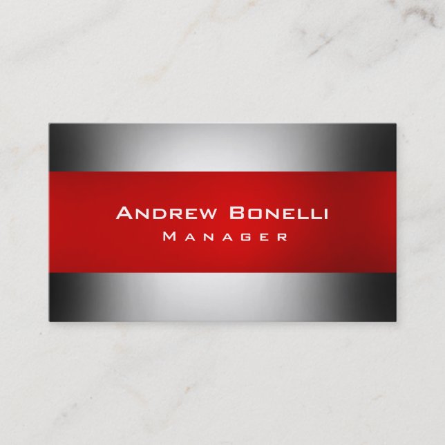 Red Gray Creative Manager Business Card Visitenkarte (Vorderseite)