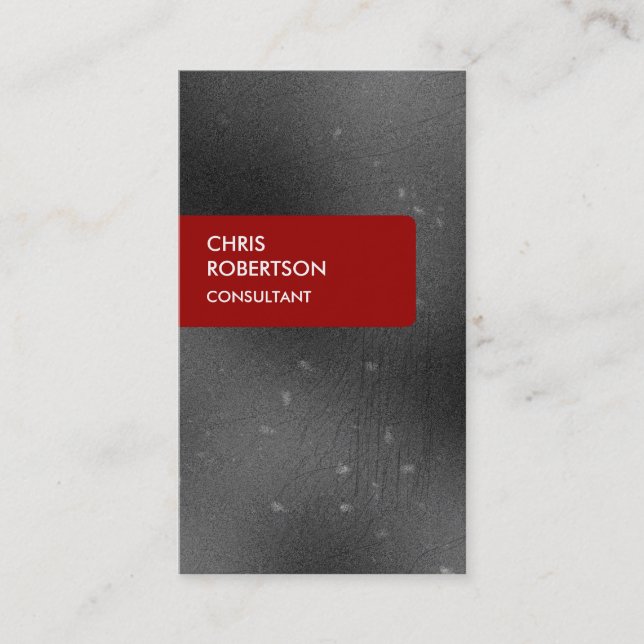 Red Gray Muster Attraktive Charming Business Card Visitenkarte (Vorderseite)