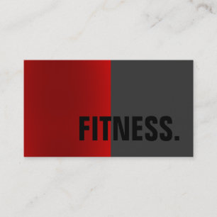 Red Gray Stylish Black Trainer Business Card Visitenkarte