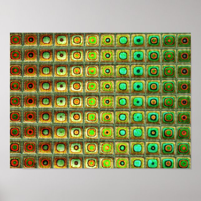 Red Green 3 Abstrakte Kunst Poster (Vorne)