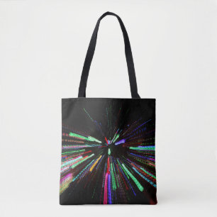 Red, green, and blue abstract painting