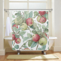 Red Green Apfel Frucht Muster Wasserfarbe Rustikal