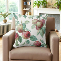 Red Green Apfel Frucht Muster Wasserfarbe Rustikal