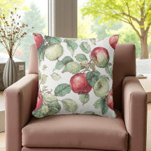 Red Green Apfel Frucht Muster Wasserfarbe Rustikal