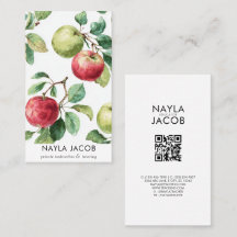 Red Green Apfel Frucht Muster Wasserfarbe Rustikal