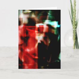 Red Green Black Brown Filmy Dreamlike Design Karte