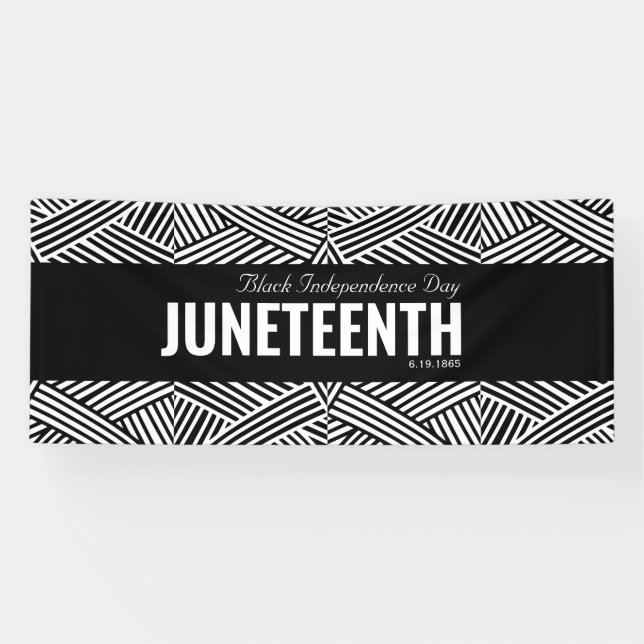 Red Green Black Independence Day JUNETEENTY Banner (Horizontal)