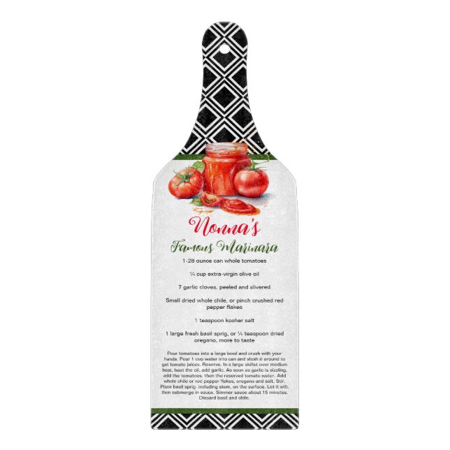 Red Green Black Nonna Custom Recia Schneidebrett (Vorderseite)