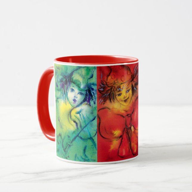 RED GREEN BLAUE CIRCUS CLOWNS COLLECTION TASSE (Vorderseite Links)
