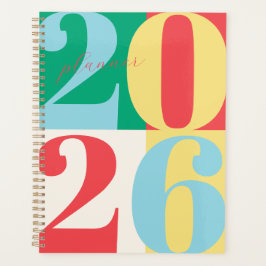 Red Green Blue Bold Year Color Block Planner Planer