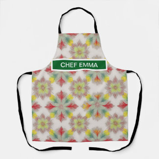 Red Green BOHO Muster Schürze