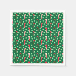 Red Green Candy Cane Peppermint Weihnachten Serviette