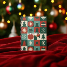 Red Green Checkered Mitte Jahrhundert Urlaub