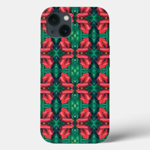 Red Green Christmas Blumenmuster 4Eva Case-Mate iPhone Hülle