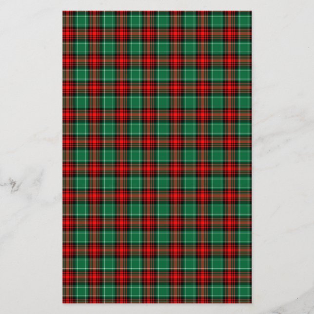 Red Green Christmas Kariert Scrapbook Stationery Briefpapier (Vorderseite)