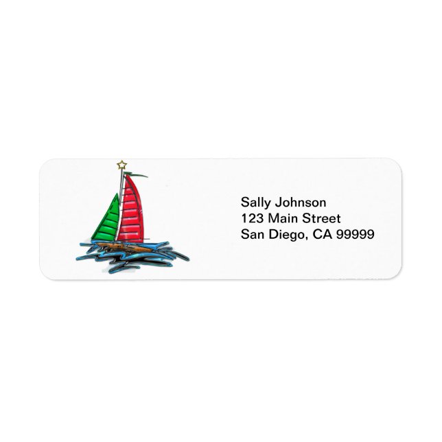 Red & Green Christmas Sailboat (Vorne)