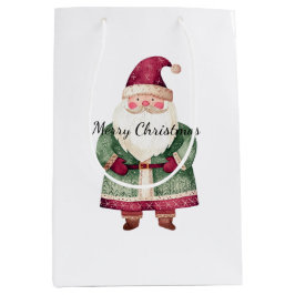 Red Green Christmas Santa Claus Mittlere Geschenktüte