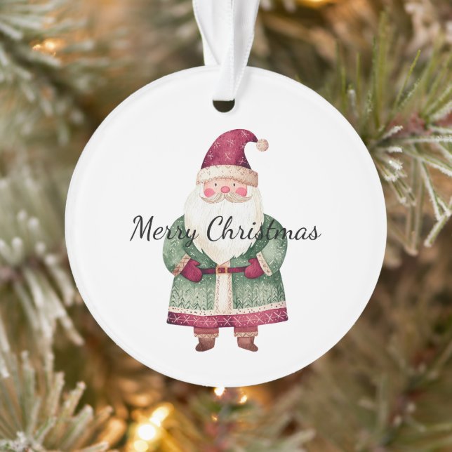 Red Green Christmas Santa Claus Ornament (Baum)