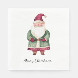 Red Green Christmas Santa Claus Serviette