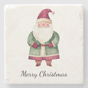 Red Green Christmas Santa Claus Steinuntersetzer