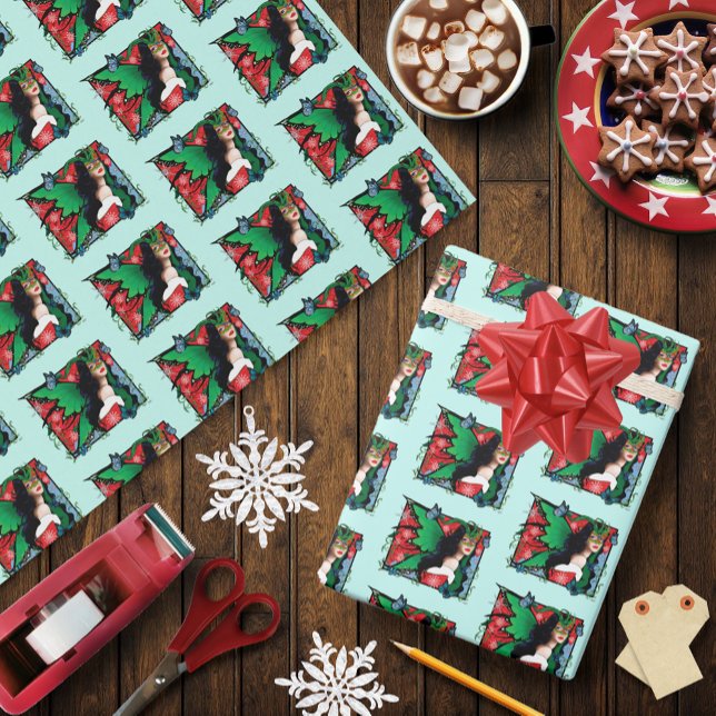 Red Green Christmas Solstice Fairy Geschenkpapier (Von Creator hochgeladen)
