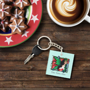 Red Green Christmas Solstice Fairy Schlüsselanhänger
