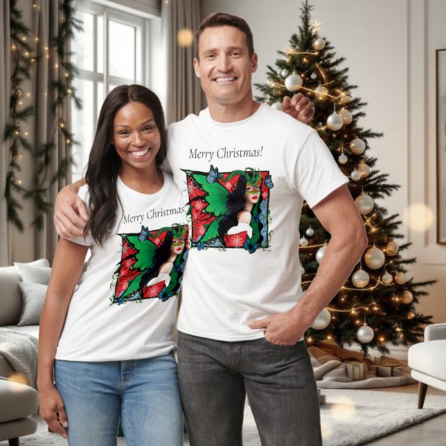 Red Green Christmas Solstice Fairy T-Shirt (Von Creator hochgeladen)