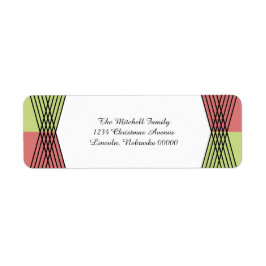 Red Green Colorful Deko Address Labels