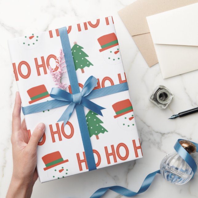 Red Green Cream Playful Modern Geschenkpapier (Schenken)