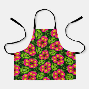 Red Green Daisy Pattern Schürze