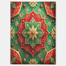 Red Green Decorative Christmas Holiday Magnet