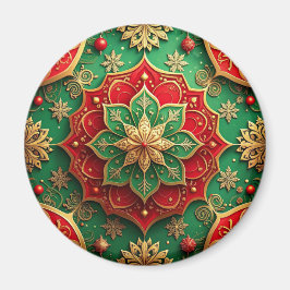 Red Green Decorative Christmas Holiday Magnet