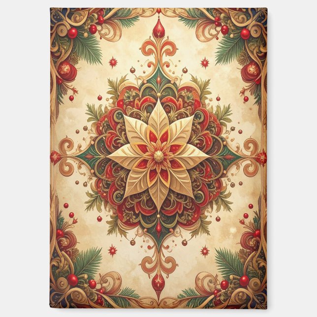 Red Green Decorative Christmas Holiday Magnet (Vorderseite)